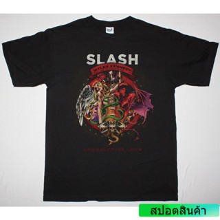 [S-5XL]สไตล์ใหม่ Slash Feat Myles Kennedy และ Conspirators Apocalyptic Love เสื้อยืดสีดำ2022คุณภาพสูงแบรนด์ ฤดูร้อนใหม่