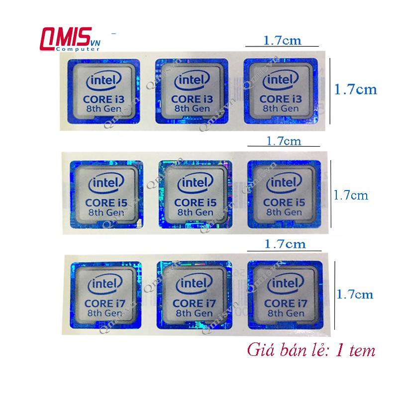 01 ชิ้น INTEL CORE I3 I5 I7 8th GENERATION โลโก้ STAMPS, GEN 8 - INTEL CPU STAMPS สําหรับแล็ปท็อปพีซ