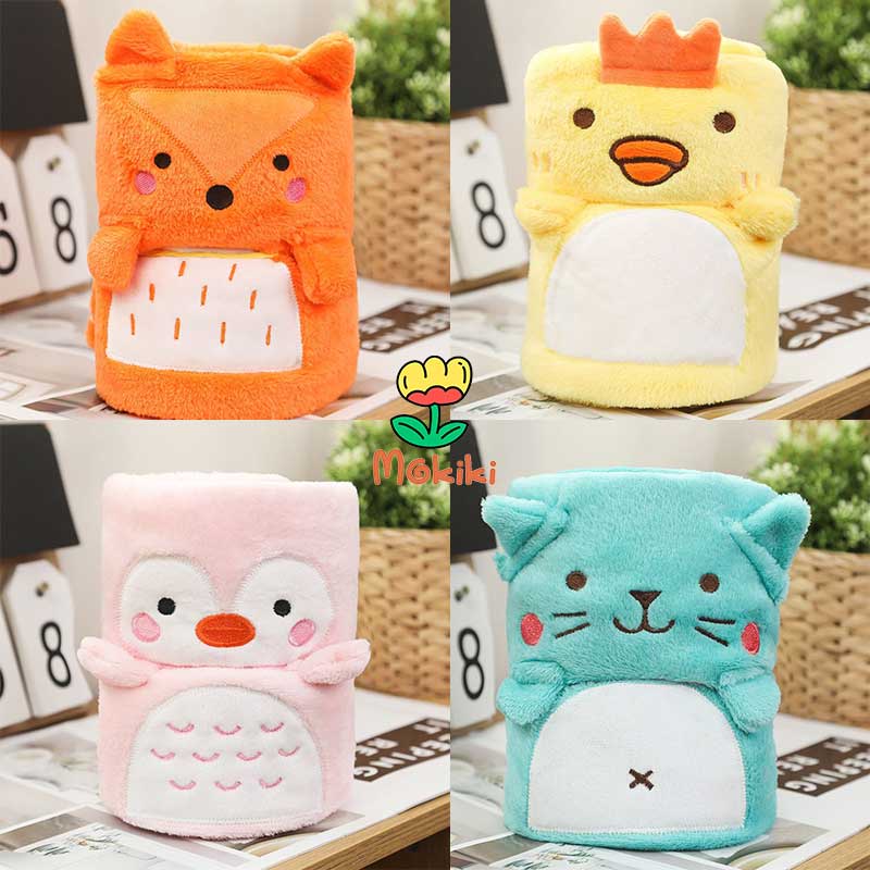 ชื้อเป็นของขวัญ ของฝากปีใหม่ ดูดีสุดๆ ผ้าห่ม พับเก็บเป็นตุ๊กตา ผ้าลายน่ารักมาก