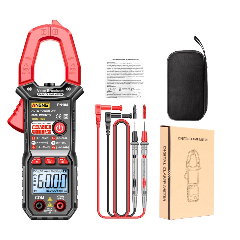 HL มัลติมิเตอร์ความต้านทานกระแสไฟ Capacitance Duty-Cycle Tester 6000 นับ
