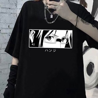 S-5XL T-Shirtเสื้อยืดแขนสั้น พิมพ์ลายอนิเมะ Attack on Titan Hange Zoe Eyes สไตล์ฮาราจูกุ แนวสตรีท คลาสสิก สําหรับผู้ชาย