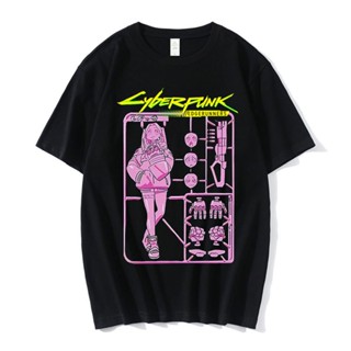 Ofik【พร้อมส่ง】เสื้อยืด พิมพ์ลายอนิเมะ Rebecca Cyberpunk Edgerunners สําหรับผู้ชาย#39; s ผู้หญิง &amp;#39; s เสื้อยืดลําลอง ผ