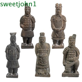 Sweetjohn ฟิกเกอร์ทหาร ดินเผา แฮนด์เมด สไตล์จีนโบราณ สําหรับตกแต่งบ้าน ห้องนั่งเล่น