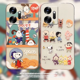 เคสโทรศัพท์มือถือแบบนิ่ม ใส กันกระแทก ลายการ์ตูนสุนัข พร้อมฝาครอบเลนส์กล้อง สําหรับ Infinix ZERO 20 4G Ins InfinixZERO 20 4G