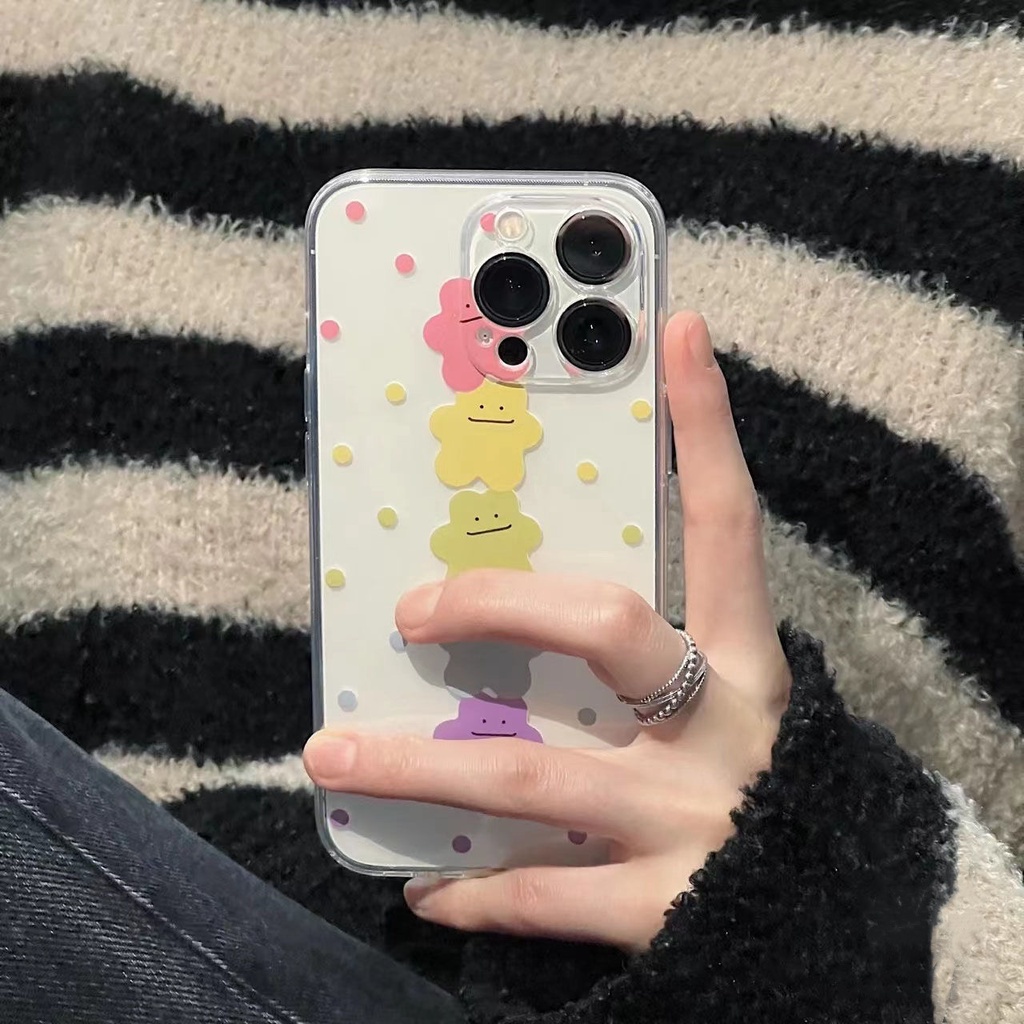 เคสโทรศัพท์มือถือ ซิลิโคนนิ่ม TPU ใส ลายดาวน่ารัก สําหรับ iPhone 15 14 13 12 Pro Max 11 XS XR X 8 7 6 6S Plus 12Mini 13Mini SE2020