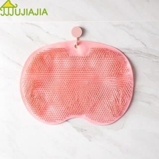 Jujiajia แปรงซิลิโคนนวดหลัง ติดผนัง สามารถติดได้