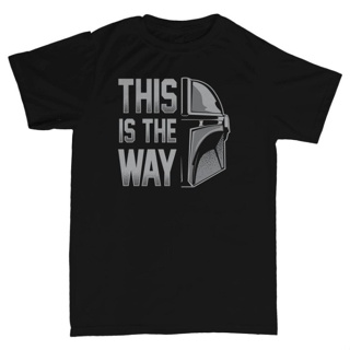 เสื้อยืดแขนสั้นเสื้อยืด พิมพ์ลาย Star Wars Mandalorian Code สําหรับผู้ชาย และผู้หญิงS-5XL