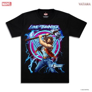 [S-5XL] เสื้อยืดแขนสั้นสีดำ THOR: LOVE AND THUNDER | เสื้อยืดแขนสั้นสไตล์ Glow in the DarkStreet