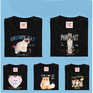  cat tshirtเสื้อยืดสีดำ อกทาสเเมว สไตล์เกาหลี เสื้อโอเวอร์ไซน์ เสื้อน่ารัก เสื้อขาว เสื้อวัยรุ่น เสื้อยืด