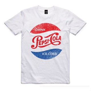 แขนสั้นโอเวอร์ไซส์เสื้อยืด แฟชั่น น้ำอัดลม วินเทจ สตรีท ชาย หญิง  PEPSI AP004S-5XL_03