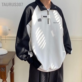 Taurus307 เสื้อแขนยาวลําลอง คอปก มีซิป ใส่สบาย แฟชั่นสําหรับผู้ชาย