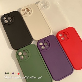 เคสโทรศัพท์มือถือ ซิลิโคน สีพื้น สําหรับ iPhone 14 13 14pro max 12 11th 14 ชุด