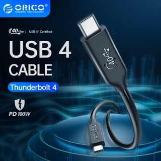 Orico สายเคเบิล USB 4 USB-IF HD 8K @60Hz PD100W 4 40Gbps ถ่ายโอนข้อมูล 30 ซม. 80 ซม.