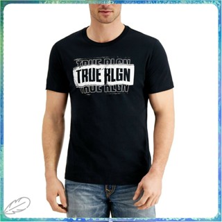 เสื้อยืดแขนสั้นสินค้าขายดี ผ้าฝ้ายแฟชั่น ใหม่ เสื้อยืด พิมพ์ลายกราฟฟิค TRUE RELIGION s NWT สําหรับผู้ชาย TYUI10925S-5XL