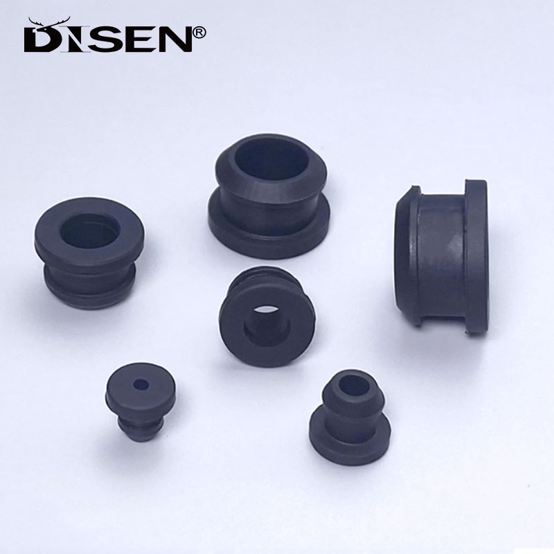 4.5 มม.-50.6 มม.ยางซิลิโคน Snap-on Grommet Hole Plugs End Caps Bung สายป้องกัน Bush สีดํา