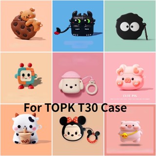 【Cio】นําไปใช้กับ TOPK T30 เคส Case เคสหูฟัง แบบนิ่ม ลายการ์ตูนปิกาจูน่ารัก สําหรับ