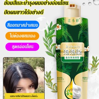 【สต็อกพร้อม】【สต็อกพร้อม】ครีมย้อมสีผม สูตรบับเบิล สีขาว สําหรับย้อมผม พืช บ้าน ขายส่ง