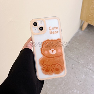 เคสนิ่ม ลายหมีน่ารัก สําหรับ Oppo A57 A16K A16e A1k A12 A12e A3s A5 Ax5 A7 A5s A16 A16s A15 A15s A35 A54 A31 2020 A9 A5 2020 A92 A52 A53 A33 A55