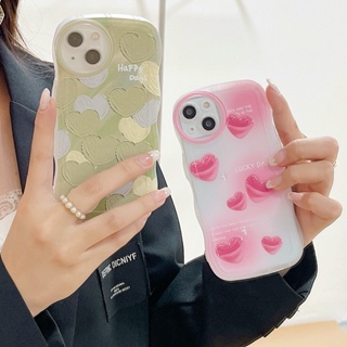 Cartoon Casing For iPhone 15 14 13 12 11 Pro Xs max Mini 7 8 6 6S Plus X XR 14ProMax 13promax 12promax 11promax 6+6S+ 7+ 8+ Heart Shape Fine Hole Airbag Shockproof Waves Edge Cute Soft Phone Case STB 39