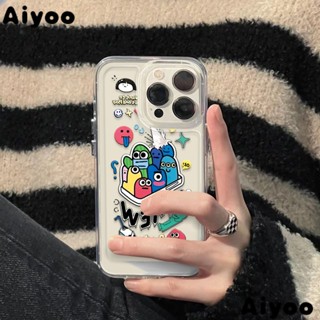 ✅เคสโทรศัพท์มือถือ กันกระแทก ลายการ์ตูนมอนสเตอร์ตัวเล็ก สไตล์สตรีท สําหรับ iPhone 14 13promax 12 11 xrs 7 8plus XSFF