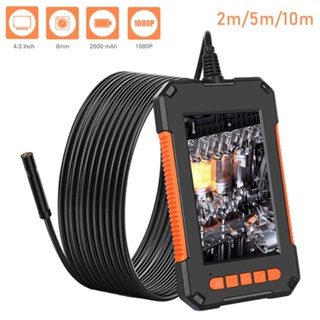 กล้องแอนโดสโคปอุตสาหกรรมขนาด 4.3มม. กล้องงูกันน้ำ กล้องส่องท่อ​ กล้องตรวจสอบ Endoscope Camera IP67 หน้าจอIPS 1080P