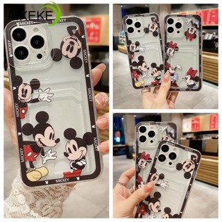 เคสโทรศัพท์มือถือ แบบนิ่ม ลายการ์ตูนมิกกี้ เมาส์ พร้อมช่องใส่บัตร สําหรับ Xiaomi Poco C50 C40 C31 M5 M4 Pro 4G 5G M3 Pro M2 M5S X5 X3 Pro X4 GT NFC F4 5G F3 C3