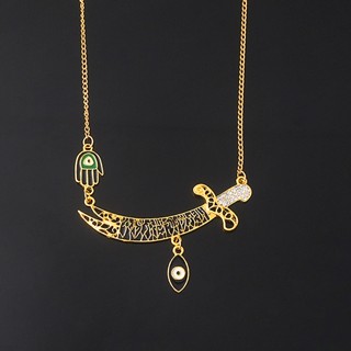 Imam Ali จี้สร้อยคอ รูปดวงตาชั่วร้าย สไตล์ตุรกี