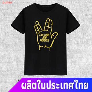 เสื้อยืดโอเวอร์ไซส์ สตาร์เทรคเสื้อยืดกีฬา เสื้อยืดแขนสั้นพิมพ์ลาย Big Bang Theory American Drama Star Trek Spock สํ