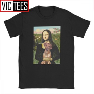 [S-5XL] เสื้อยืด ผ้าฝ้าย พิมพ์ลาย Rhodesian Ridgeback Mona Lisa แฟชั่นสําหรับผู้ชาย