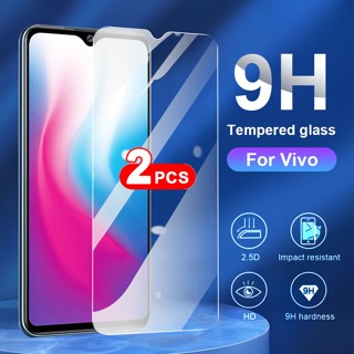 ฟิล์มกระจกนิรภัยกันรอยหน้าจอ 9H สําหรับ Vivo Y11 Y20i Y20 2021 Y16 Y81 Y91 Y91C Y21 Y1s Y21s Y21T Y33s Y31 Y51 Y22s Y30 Y35 Y51a Y53s Y15s Y15a Y01 Y19 Y12 Y15 Y17 Y3s 2 ชิ้น