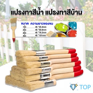 แปรงทาสี 1 ชิ้น  แปรงทาสีบ้าน มีหลายขนาดให้เลือก มีขนาด 1นิ้ว-4นิ้ว แปรงทาสีบ้าน Paint brush