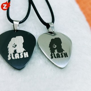 Slash สร้อยคอ เชือกสเตนเลส พร้อมจี้ปิ๊กกีตาร์ 1 ชิ้น