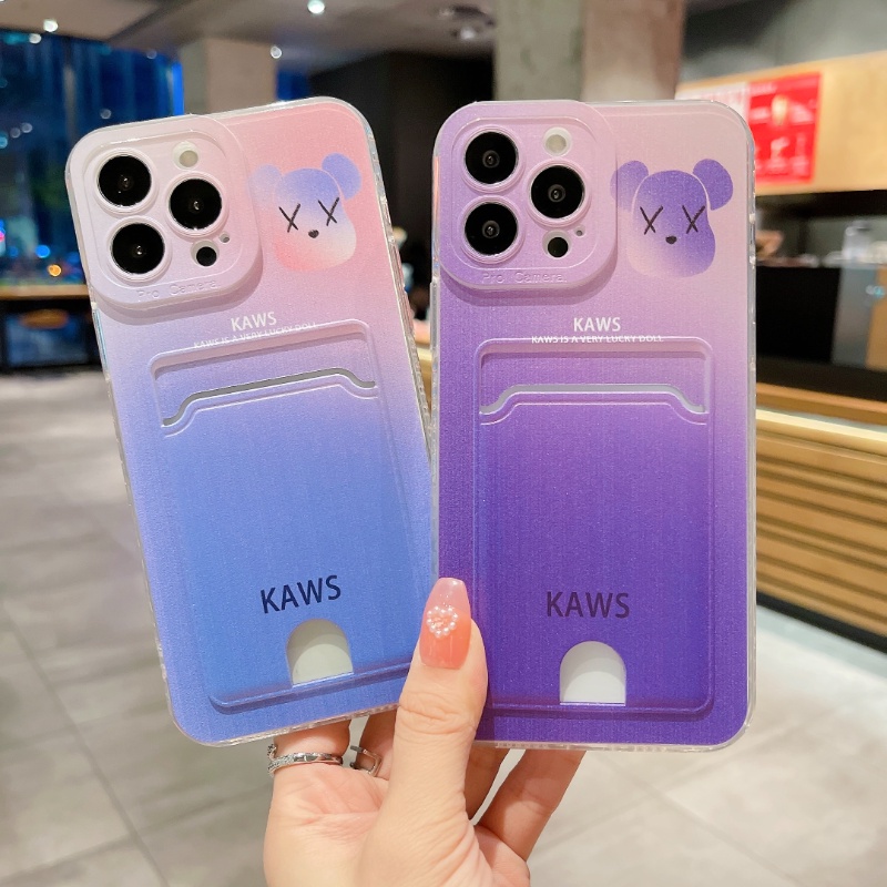 การ์ตูนหมีเคสโทรศัพท์ OPPO Reno 16 FS 16F 16C 15 15F 15C 14 14F 13 13F 13A 12 12F 11 10 9 8T Pro Max Plus ปกอ่อน Anti-drop ช่องใส่การ์ดปลอก