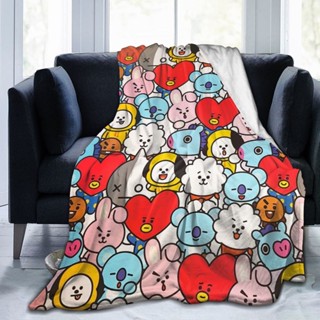 【พร้อมส่ง】 Bt21 ผ้าห่มสักหลาด นุ่ม สบาย อบอุ่น สําหรับเด็ก ผู้ใหญ่ โซฟา ห้องนอน ห้องนั่งเล่น