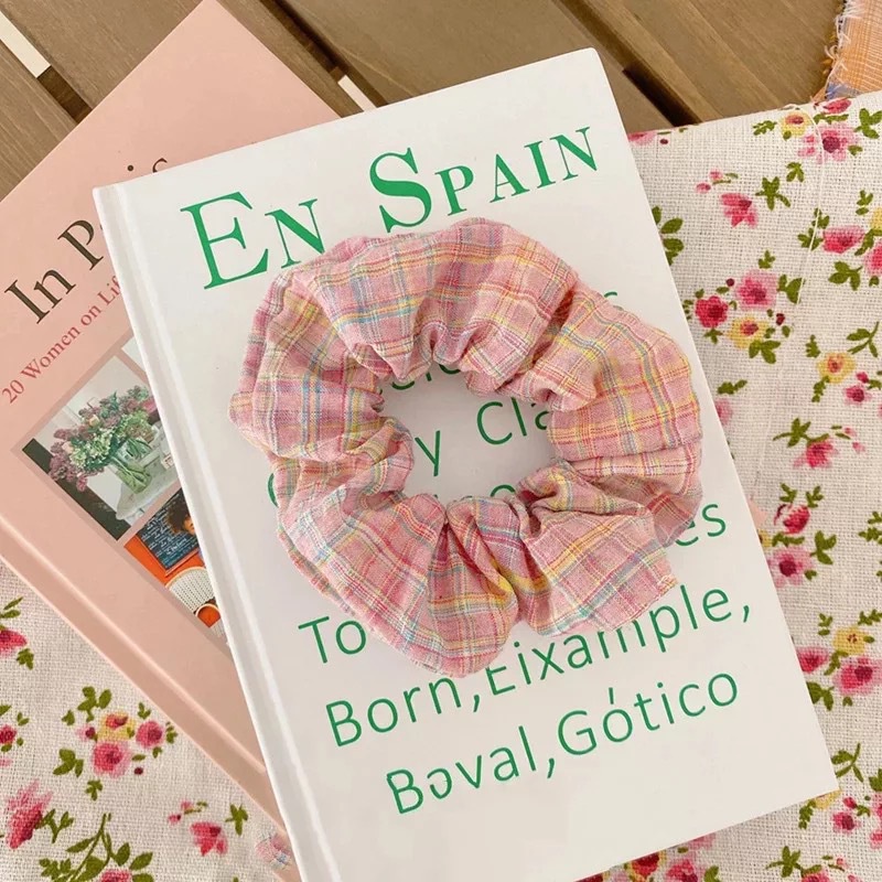 ยางรัดผม อเนกประสงค์ ขนาดใหญ่ สไตล์ฝรั่งเศส วินเทจ สําหรับผู้หญิง - รูปที่ 6