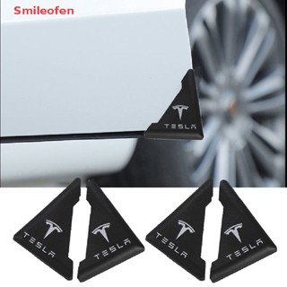 [Smileofen] ใหม่ ยางกันชนประตูรถยนต์ กันรอยขีดข่วน ลายโลโก้ MODEL S ROADSTER สําหรับ MODEL 3 MODEL X Y Style 2 ชิ้น