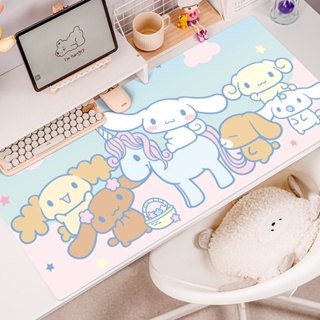 แผ่นรองเมาส์ คีย์บอร์ด ขนาดใหญ่ ลาย Cinnamoroll ของใช้ในครัวเรือน สําหรับคอมพิวเตอร์ตั้งโต๊ะ สํานักงาน