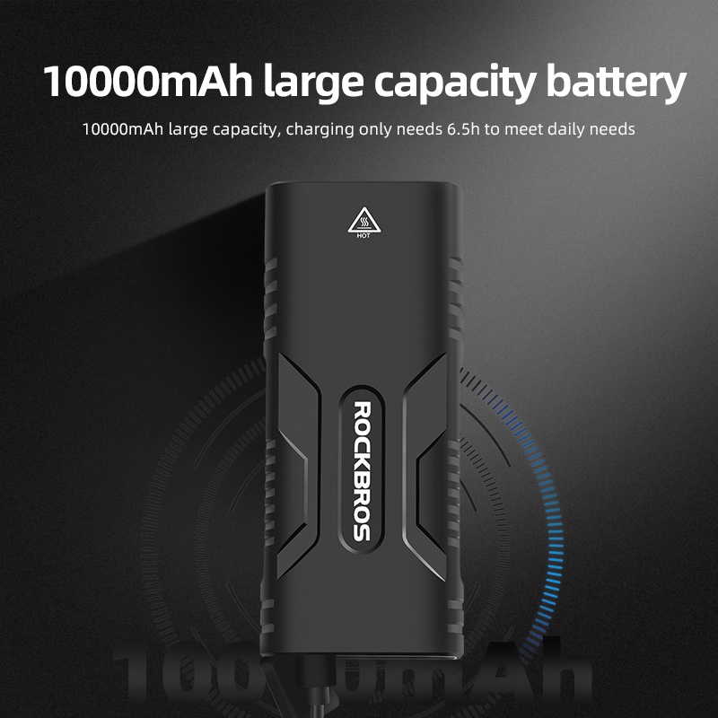 【TH Delivery】ROCKBROS ไฟหน้าจักรยาน 850LM 6 โหมด ชาร์จ กันน้ําIPX6 อุปกรณ์เสริม สําหรับจักรยานเสือภูเขา — صورة 6