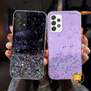 เคสโทรศัพท์มือถือ TPU นิ่ม แบบใส ลายกลิตเตอร์ดาว ระยิบระยับ สําหรับ Samsung Galaxy A60 M40 J8 2018 A8 A6 Plus A5 2018