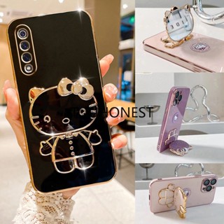 เคส Samsung Galaxy A50 เคส Samsung A21S Casing Samsung A20S Cover Samsung A30 Cases Samsung A20 Cassing Samsung A03 Case Samsung A12 Case Cute Anime Cartoon Vanity Mirror Hello Kitty Holder Phone Case With Metal Sheet TK โทรศัพท์มือถือ ลายการ์ตูน น่ารัก