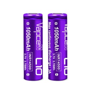 ถ่านชาร์จ Vapcell L10 14500 1050mAh 3.7V ของแท้ 2ก้อน ถ่าน