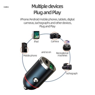 ✿ Dc12-24v อะแดปเตอร์ชาร์จในรถยนต์ USB &amp; PD30W/65W Type-C เต้าเสียบปลั๊กไฟ พอร์ตคู่