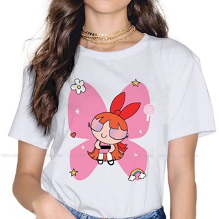 เสื้อยืดแขนสั้นBlossom ผู้นำ Kawaii ผู้หญิงเสื้อยืดสาวพัฟไฟ5XL Blusas Harajuku ลำลองขาสั้นแขน Vintage TopsS-5XL