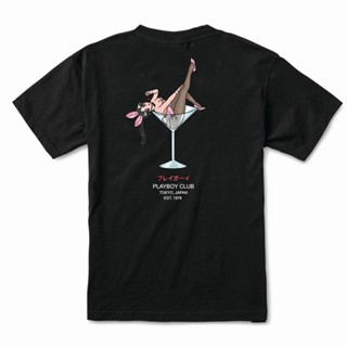 S-5XL เสื้อยืด Playboy Tokyo Bunny Cherry Martini เสื้อผ้าคู่รักชายหญิง