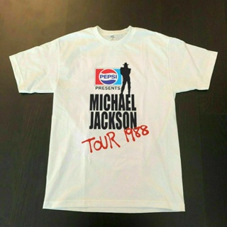 【Hot sale】Gildan -   Vintage Michael Jackson BAD Pepsi Concert Tour 1988 T-shirt Gildan New_03