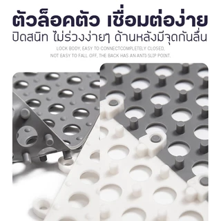 แผ่นกันลื่น30*30cm ระบายน้ำได้เร็วไม่สะสมน้ำ แผ่นจิ๊กซอว์กันลื่นในห้องน้ำ DIY กันน้ำกันลื่น