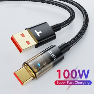 สายชาร์จ USB Type C 100W 66W ชาร์จเร็วมาก สําหรับ Huawei Xiaomi Realme USB-C