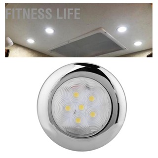 Fitness Life สำหรับเรือเดินทะเล เรือยอร์ช 6 ไฟ LED ทรงโดม หลอดไฟ 12V DC สแตนเลส สีขาว