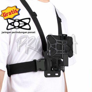 คลิปสายคล้องหน้าอก สำหรับ Camera GoPro Hero Chest Mount Strap สายรัดหน้าอกสำหรับโทรศัพท์มือถือ สายคาดหน้าอก สายรัดหน้าอก