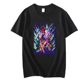 tshirt ใหม่ เสื้อยืดลําลอง แขนสั้น พิมพ์ลาย Chainsaw Man ใส่สบาย แฟชั่นฤดูร้อน สไตล์คลาสสิก สําหรับผู้ชาย คู่รัก(S-5XL)